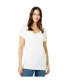 Maine Womens/Ladies Slouch T-Shirt (White)