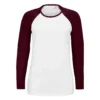 SOLS Womens/Ladies Milky Contrast Long Sleeve T-Shirt (White/Burgundy)