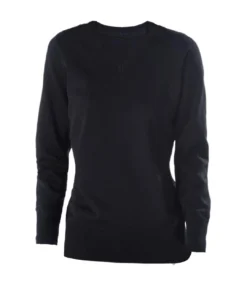 Kariban Womens V-Neck Long Sleeve Jumper / Knitwear (Black)