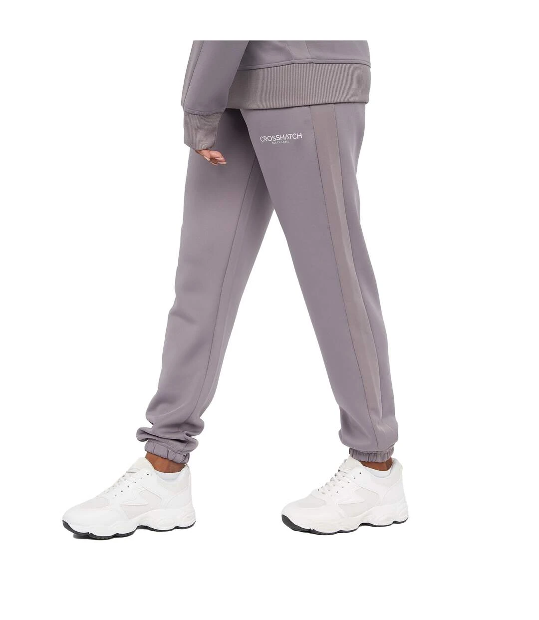 Crosshatch Womens/Ladies Genova Tracksuit Bottoms (Quicksilver) 1 Crosshatch Womens/Ladies Genova Tracksuit Bottoms (Quicksilver)