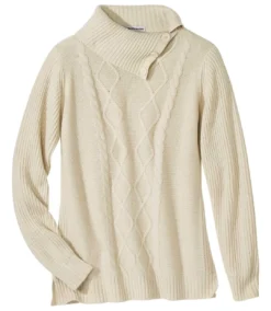 Women's Beige Button-Collar Sweater -Featured Women's Clothing Stores bf6babb269b1e6ffa4ac743677e4d06f
