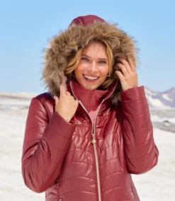 Women's Longline Padded Coat - Water-Repellent -Featured Women's Clothing Stores c7d8a205a0fadb55171219166c1cc791