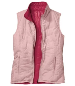 Women's 2-in-1 Reversible Padded Vest - Pink -Featured Women's Clothing Stores d4ebc3514d5f37116205436225e3bb56