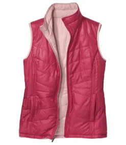 Women's 2-in-1 Reversible Padded Vest - Pink -Featured Women's Clothing Stores d62502966ba7f5f4cccd2620c6a56ec6