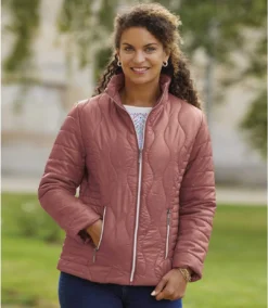 Women's Pink Padded Jacket - Full Zip -Featured Women's Clothing Stores e6e943367a717d8eaa3bef68282dbaab